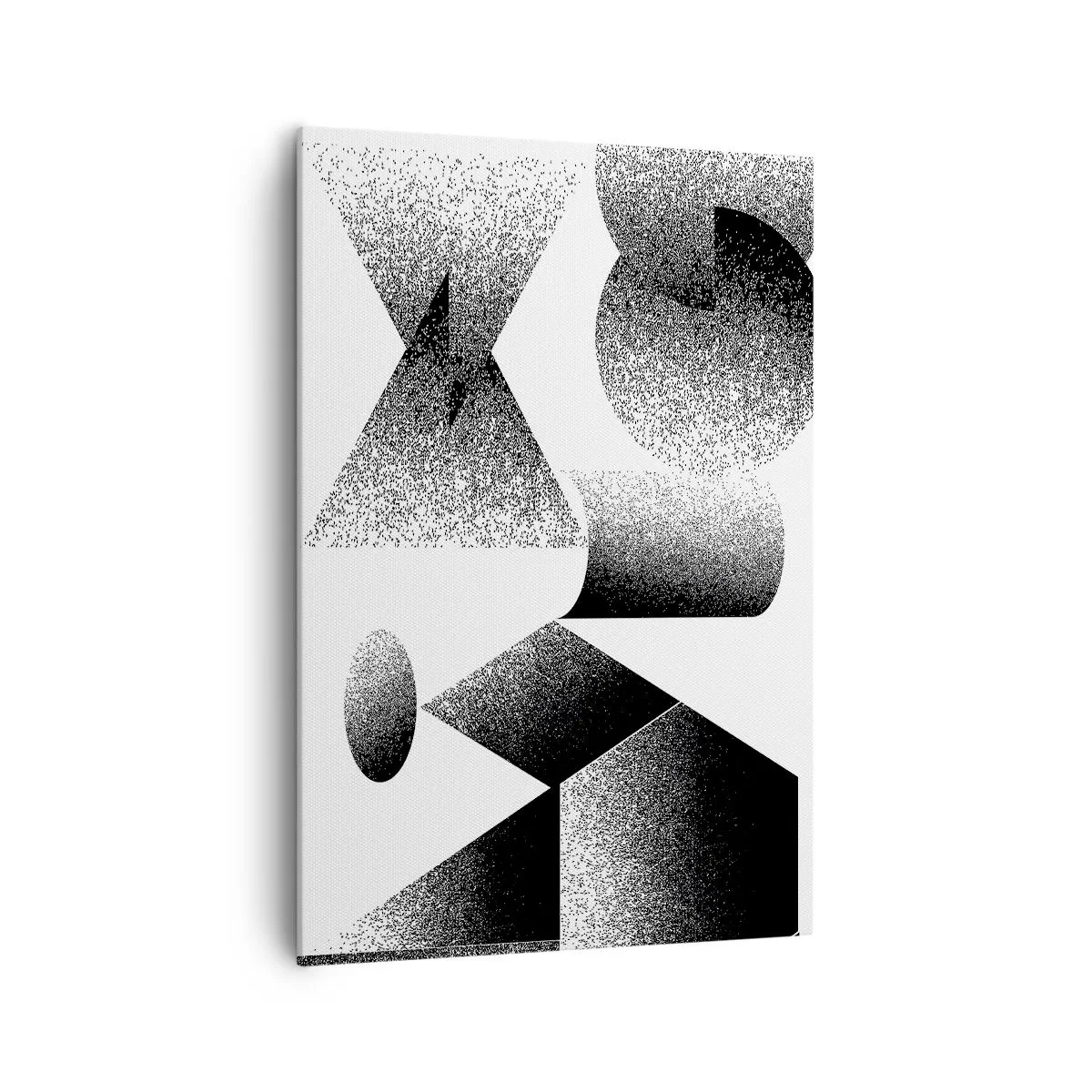 Cuadro sobre lienzo - Impresión de Imagen - Geometría compuesta por ángulos y formas ovaladas. - 70x100cm - Ángulos y óvalos - Decoración de pared moderna para salón y dormitorio ARTTOR