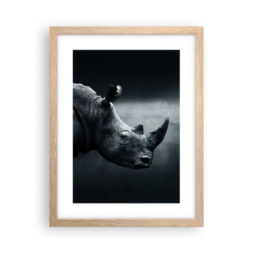 Póster en marco roble claro - Perfil derecho - 30x40 cm