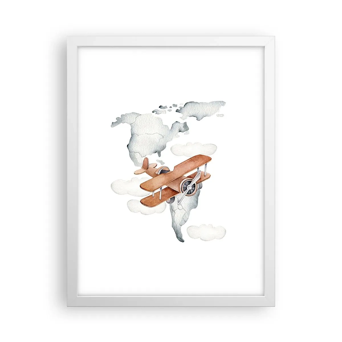 Póster en marco blanco - Con espíritu pionero - 30x40 cm