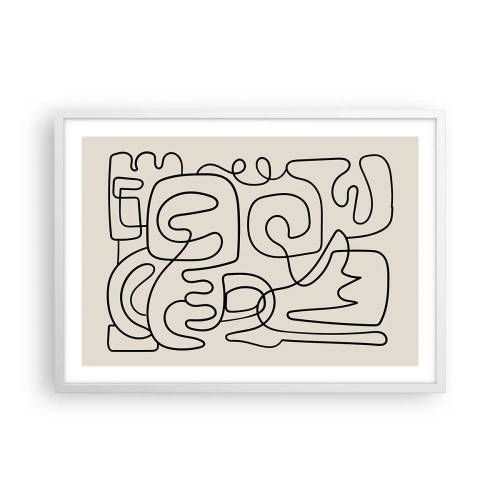 Póster en marco blanco - El camino correcto - 70x50 cm