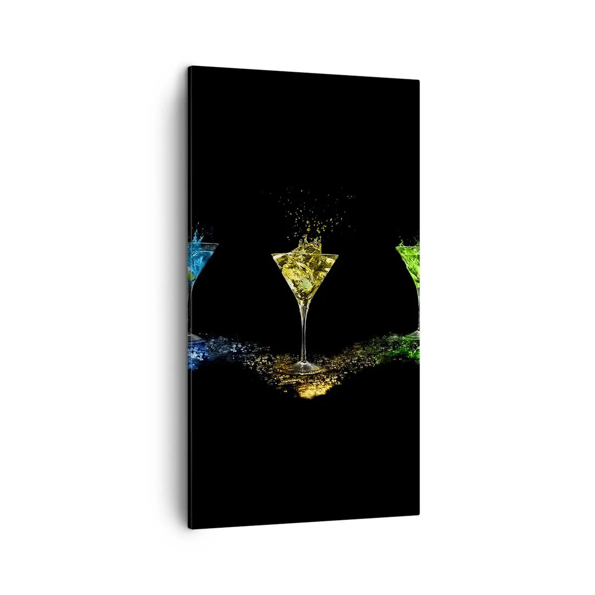 Cuadro sobre lienzo - Impresión de Imagen - Los colores de la alegría en una copa de cristal - 45x80 cm