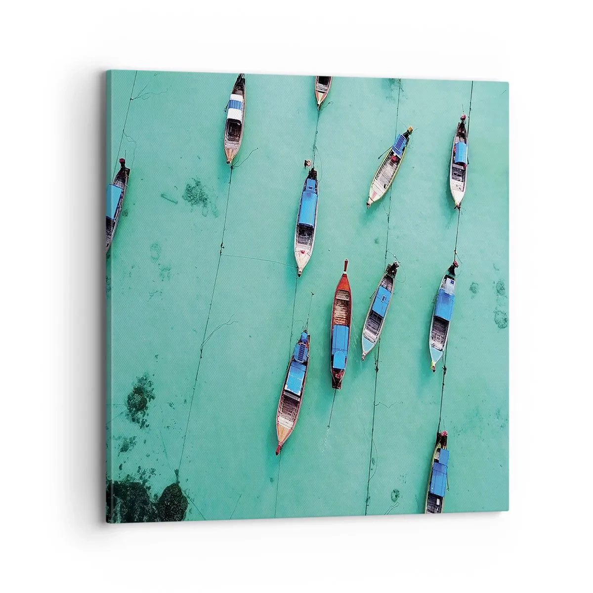 Cuadro sobre lienzo - Impresión de Imagen - En alegre espera - 70x70 cm