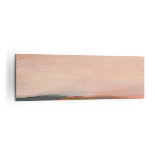 Cuadro sobre lienzo - Impresión de Imagen - Un paisaje en tonos rosa y dorado. - 160x50cm - En tono rosa - Decoración de pared moderna para salón y dormitorio ARTTOR