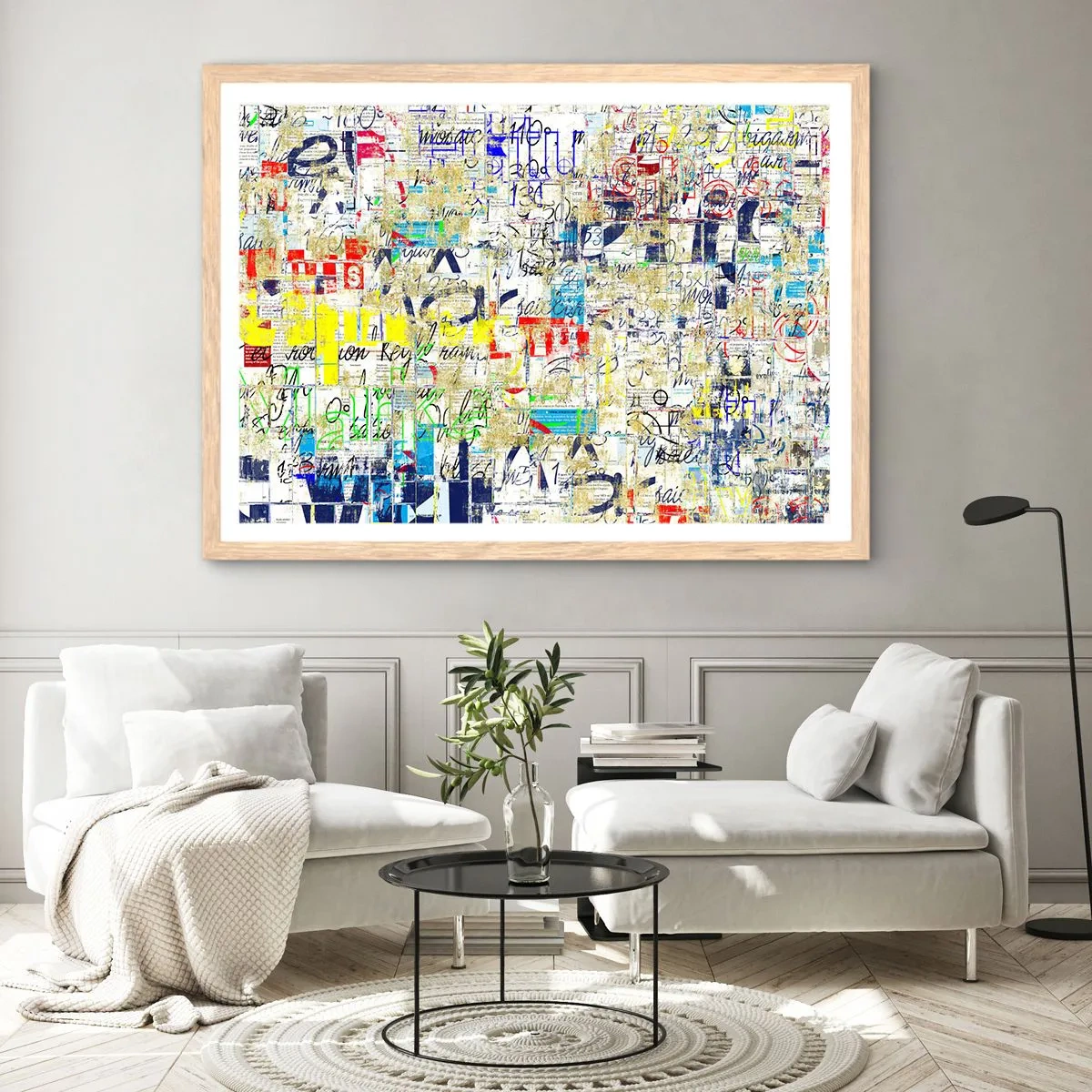Póster en marco roble claro - Simplemente agradable a la vista - 91x61 cm