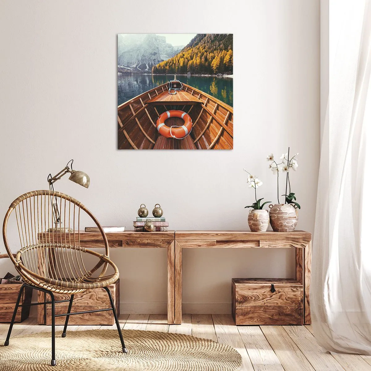 Cuadro sobre lienzo - Impresión de Imagen - Viaje a la montaña - 60x60 cm