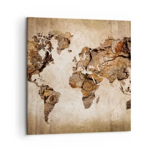 Cuadro sobre lienzo - Impresión de Imagen - El descubrimiento del mundo - 50x50 cm