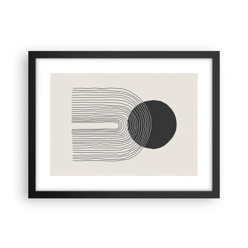 Póster en marco negro - Temblor y certeza - 40x30 cm