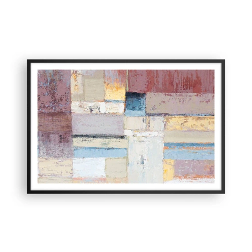 Póster en marco negro - La tranquilidad de la geometría - 91x61 cm