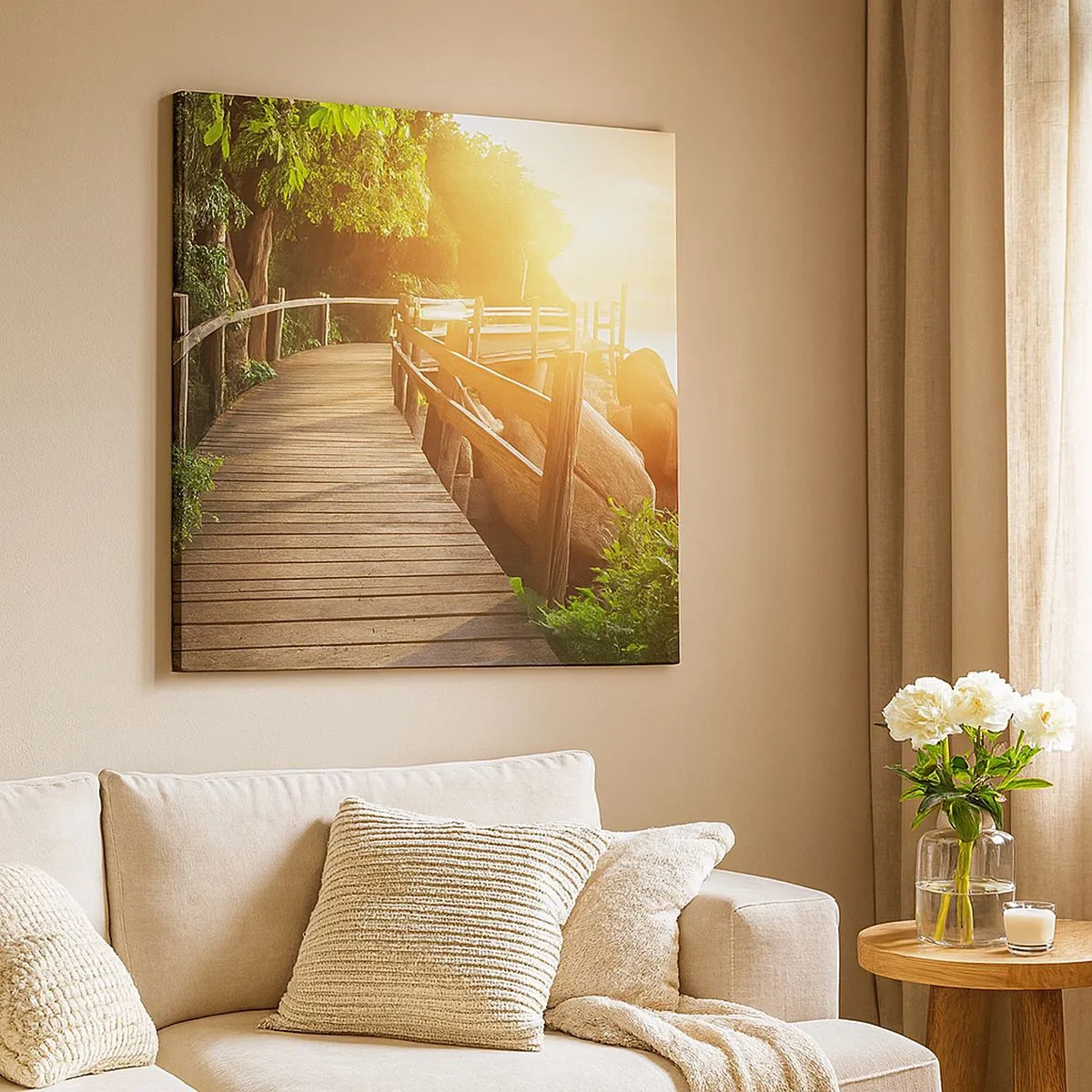 Cuadro sobre lienzo - Impresión de Imagen - Otra curva, otra maravilla - 30x30 cm