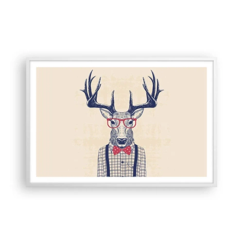 Póster en marco blanco - Una extravagancia lúdica - 91x61 cm