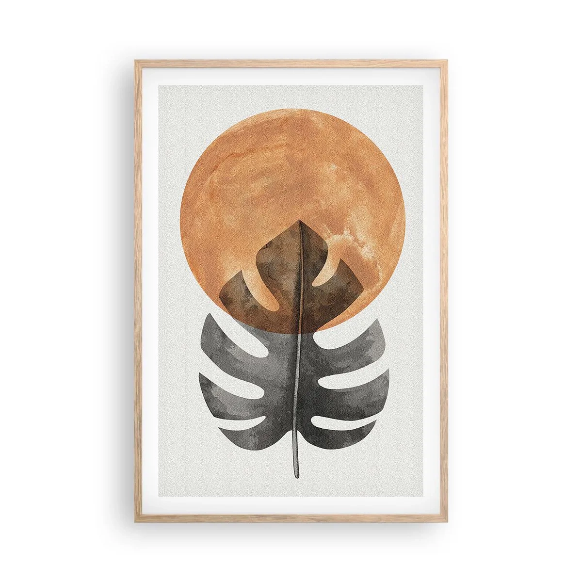 Póster en marco roble claro - Siempre el sol - 61x91 cm