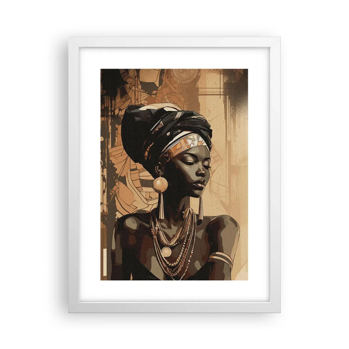 Póster en marco blanco - Majestuosidad africana - 30x40 cm