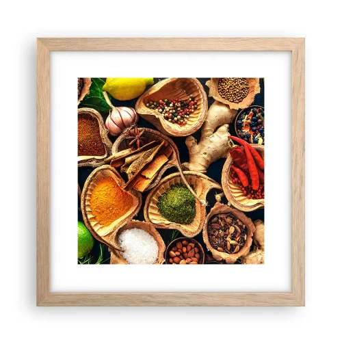 Póster en marco roble claro - Toma lo que quieras - 30x30 cm