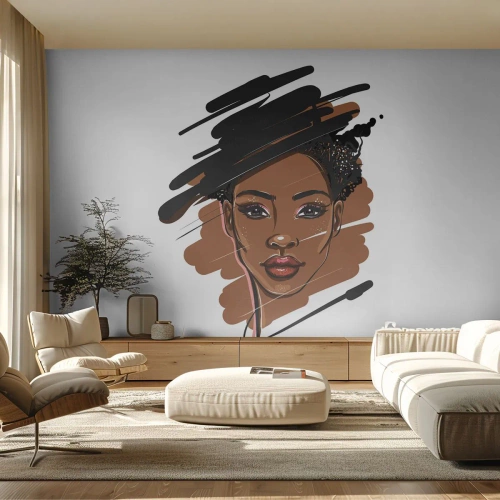 Fotomural Autadhesivo Deluxe Sticker - Dulce como el chocolate - Mujer, Moda, retrato de una mujer - 200x140 cm