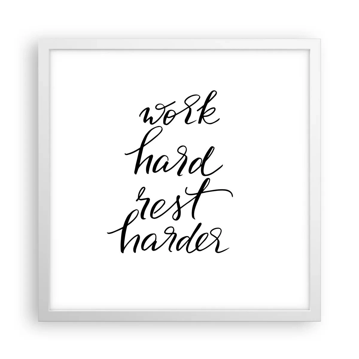 Póster en marco blanco - Balance de vida - 40x40 cm