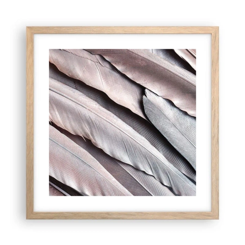 Póster en marco roble claro - En rosa plateado - 40x40 cm