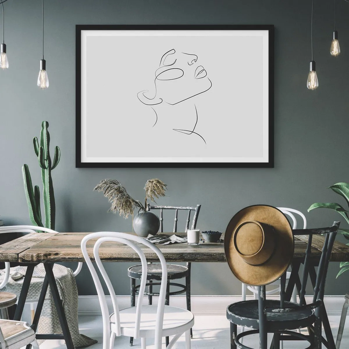Póster en marco negro - Meandros de un sueño - 50x40 cm