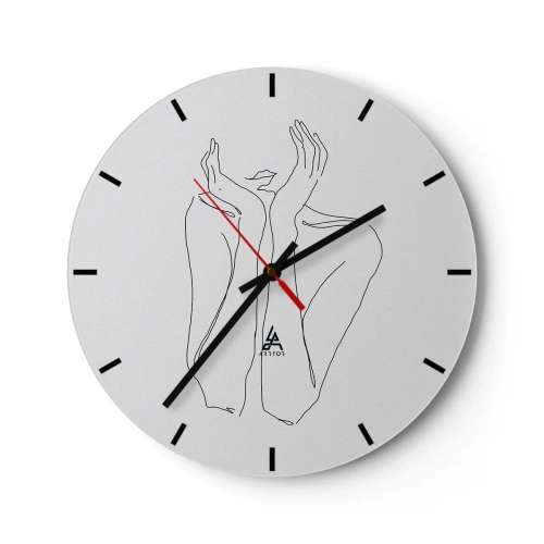 Reloj de pared - Reloj de vidrio - Con qué sueñan las mujeres - 40x40 cm