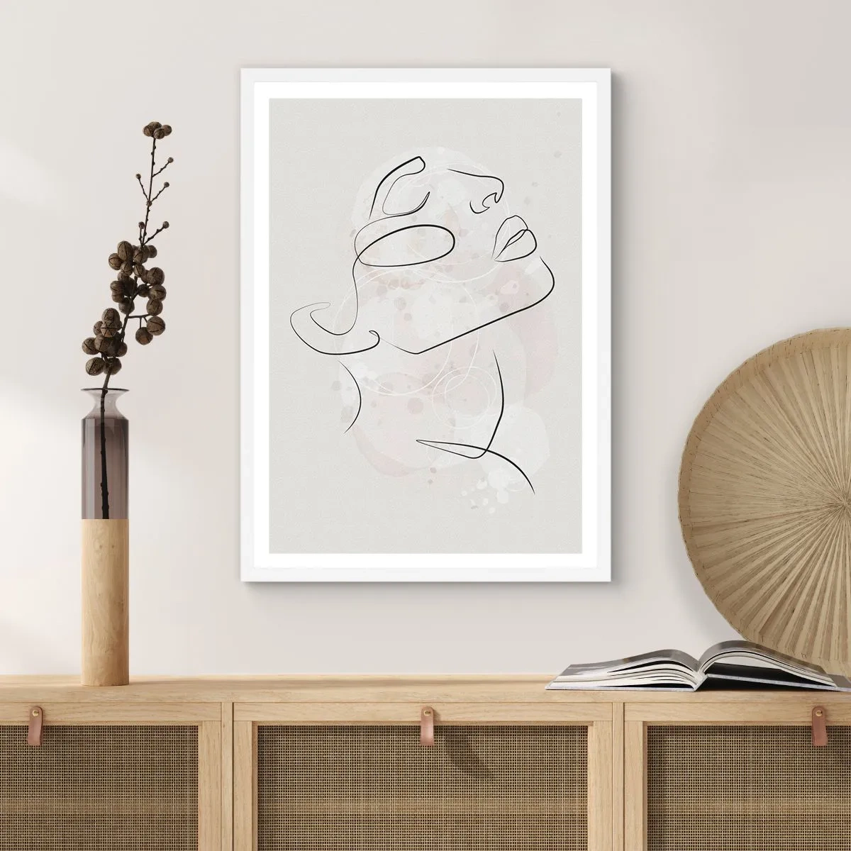 Póster en marco blanco - Contorno de un sueño - 50x70 cm