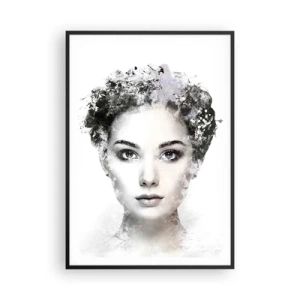 Póster en marco negro - Un retrato extremadamente elegante - 70x100 cm