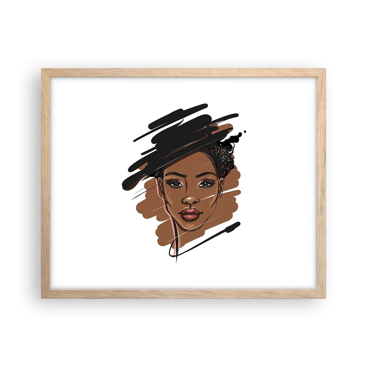 Póster en marco roble claro - Dulce como el chocolate - 50x40 cm