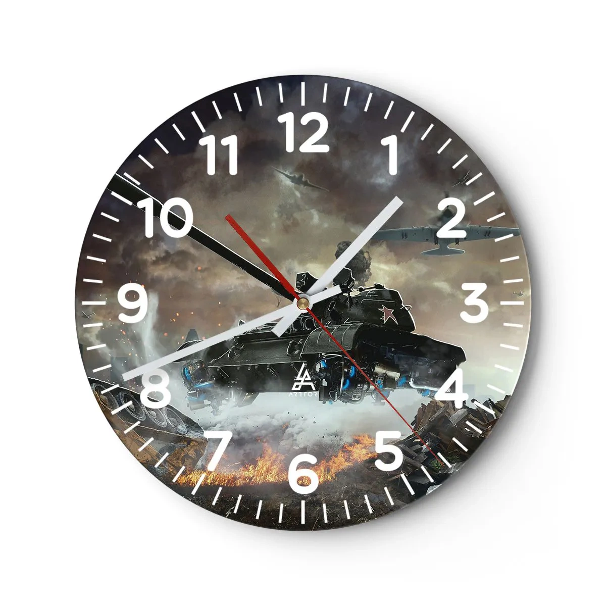 Reloj de pared - Reloj de vidrio - La batalla es terrible y hermosa - 40x40 cm