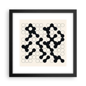 Póster en marco negro - Juego chino - una variación - 30x30 cm