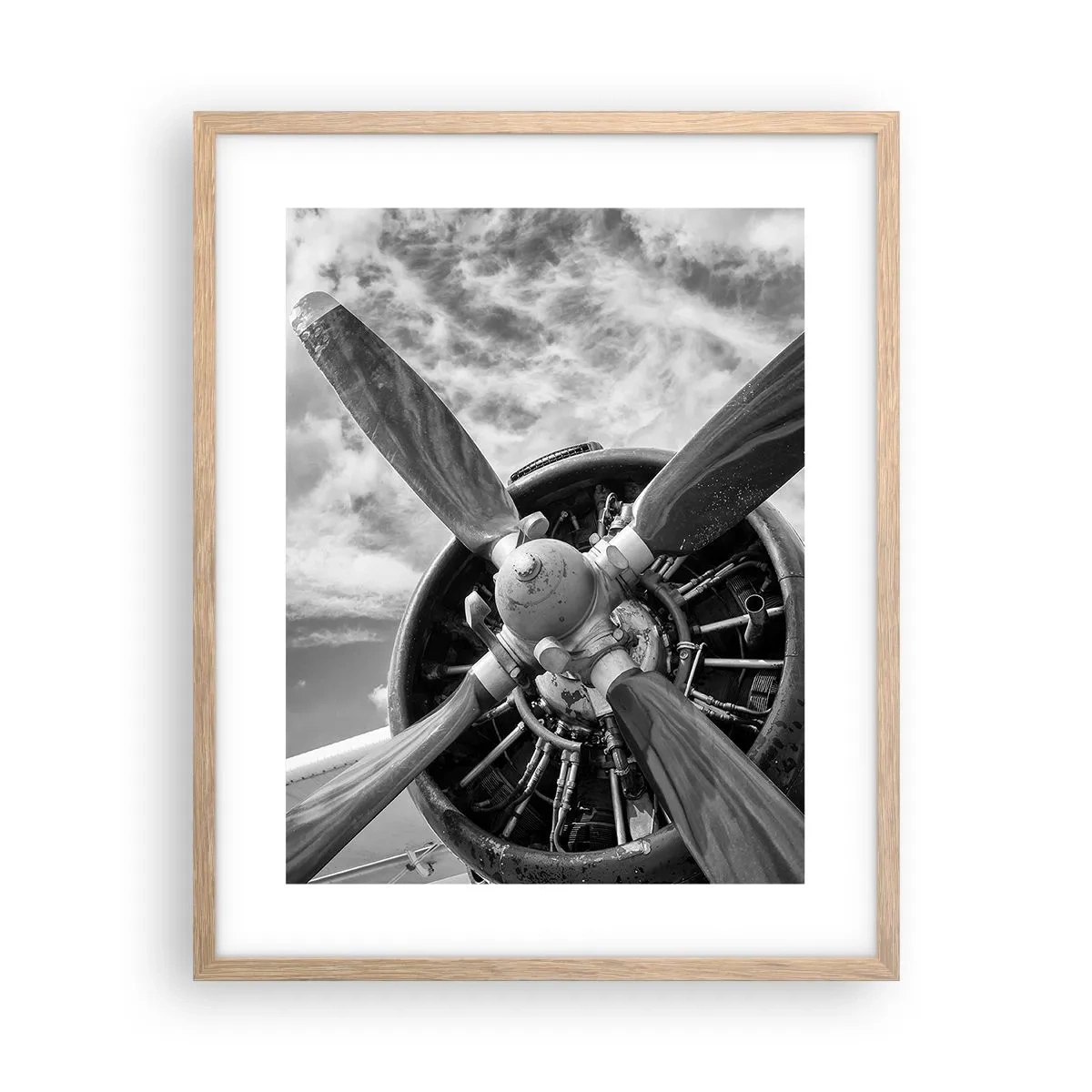 Póster en marco roble claro - Conquistador de los cielos - 40x50 cm
