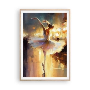 Póster en marco roble claro - Un milagro en la calle - 70x100 cm