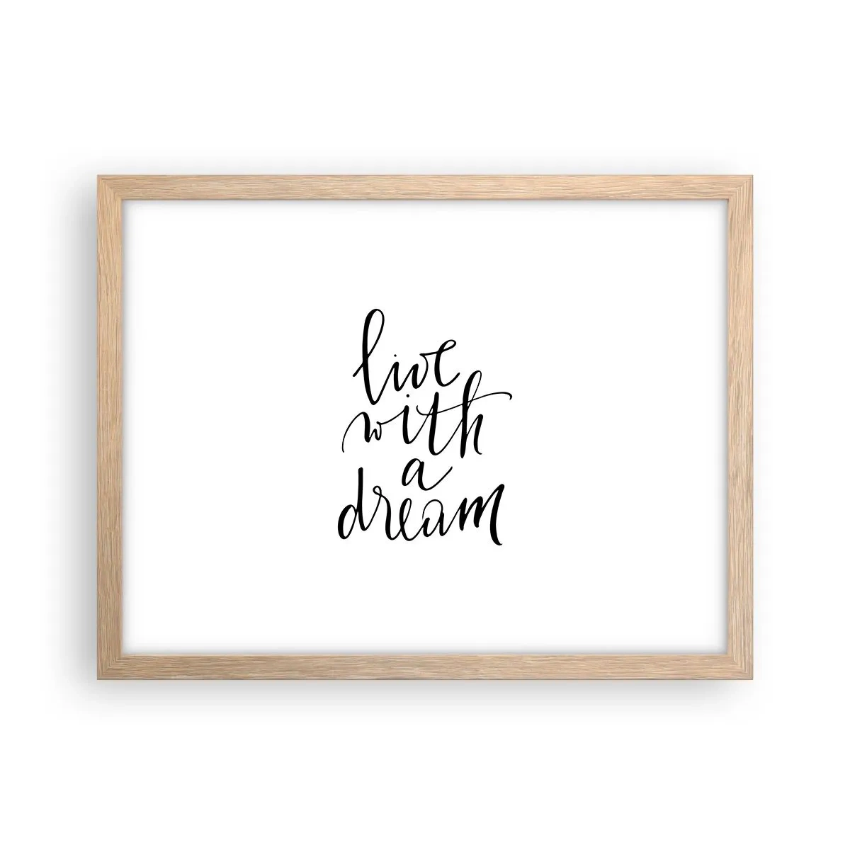 Póster en marco roble claro - Por supuesto - 40x30 cm