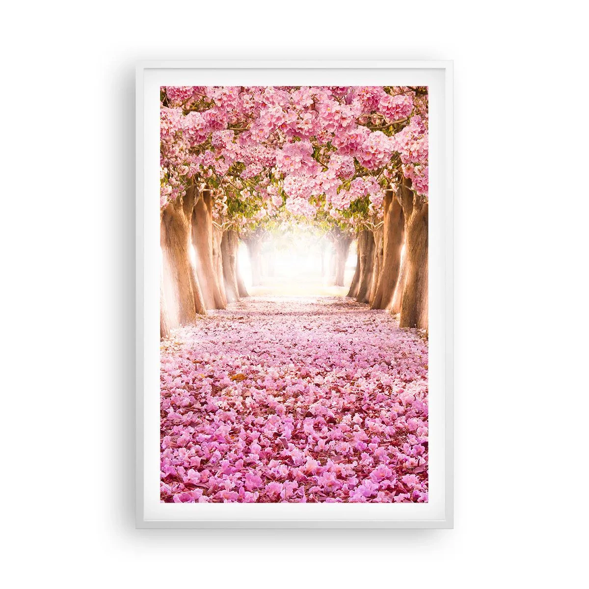 Póster en marco blanco - El camino al paraíso - 61x91 cm