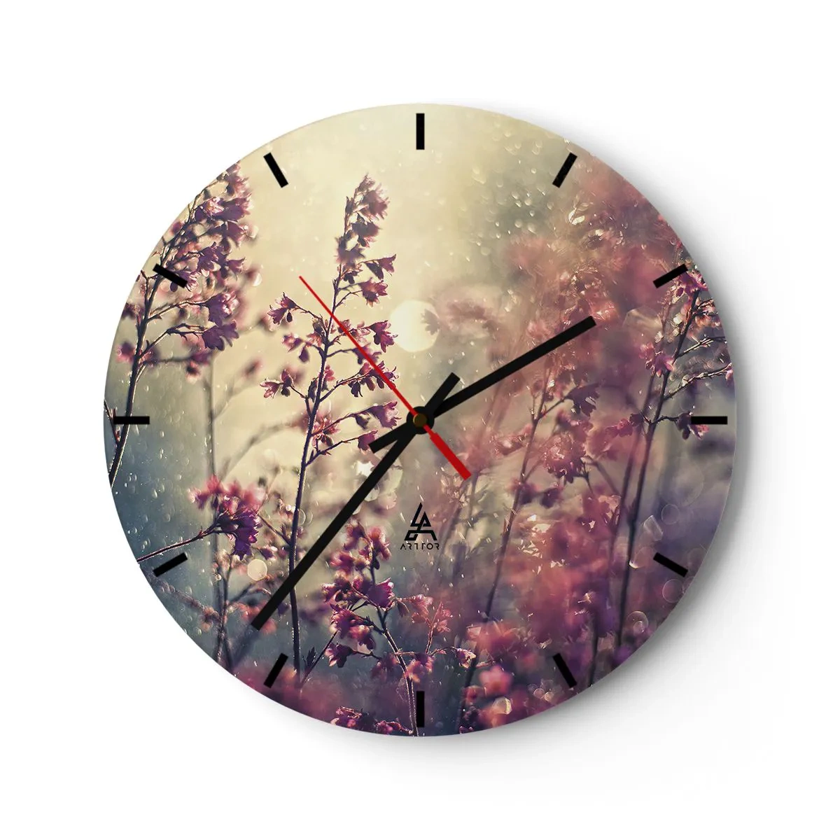 Reloj de pared - Reloj de vidrio - Jardín secreto - 40x40 cm