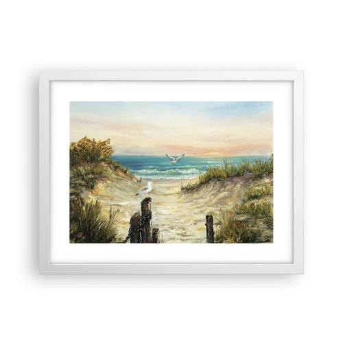 Póster en marco blanco - Un retiro ventoso - 40x30 cm