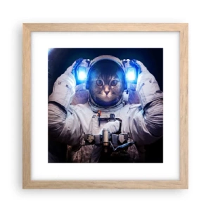 Póster en marco roble claro - Houston, tienes un problema. - 30x30 cm