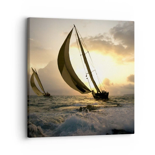 Cuadro sobre lienzo - Impresión de Imagen - En contra y a favor del viento - 30x30 cm