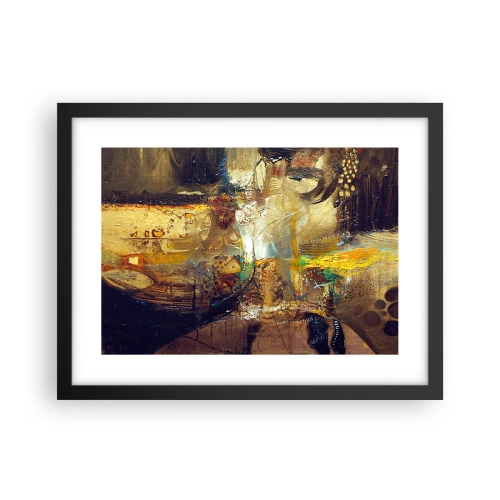 Póster en marco negro - Frío, templado, caliente - 40x30 cm