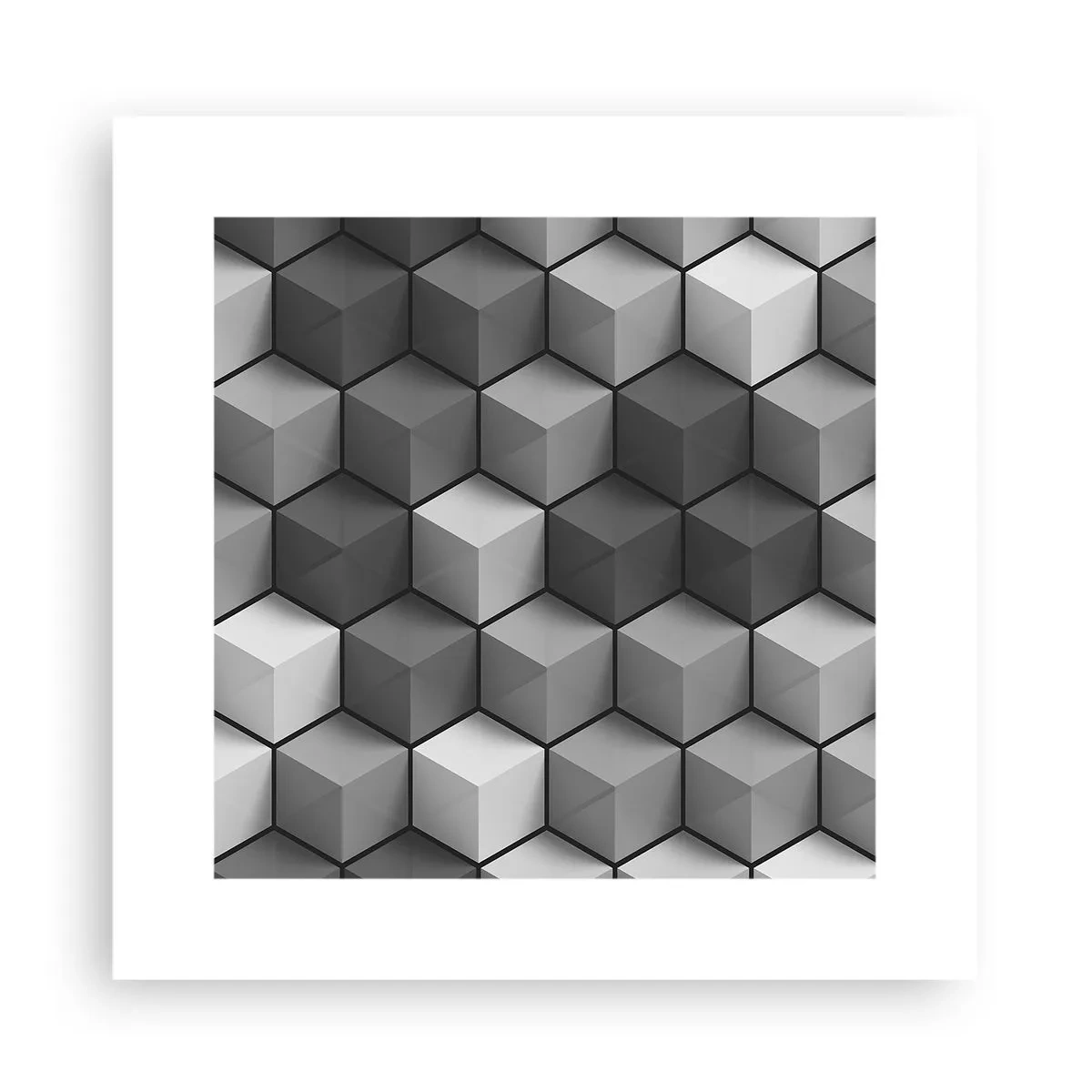 Póster - Rompecabezas cubista - 30x30 cm