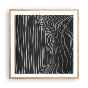 Póster en marco roble claro - Ritmo y acento - 60x60 cm