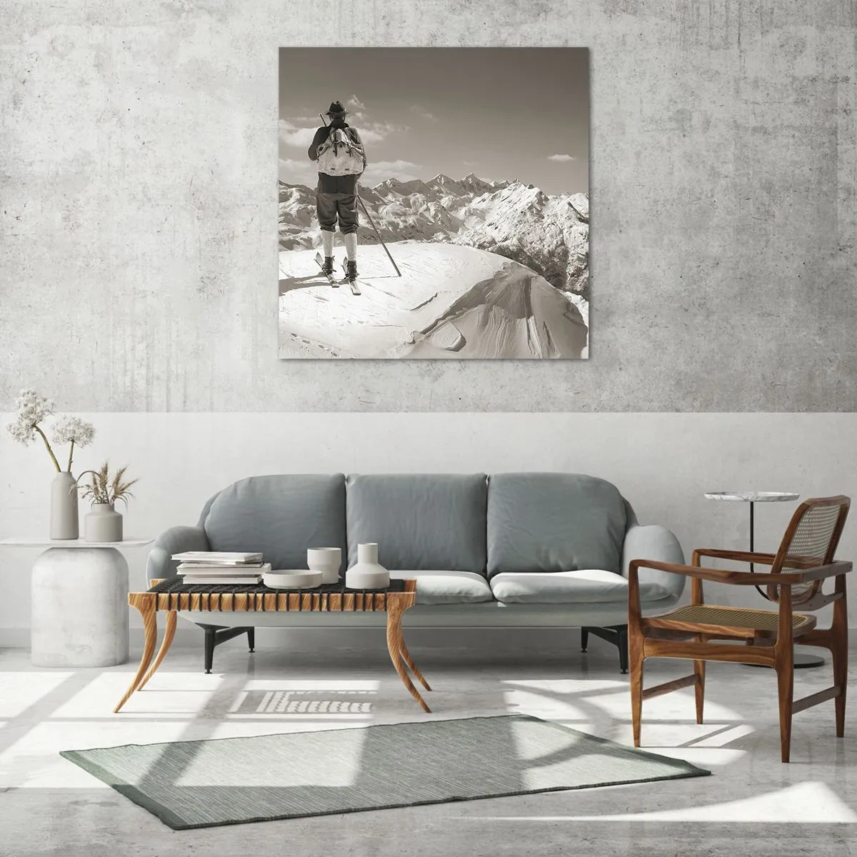 Cuadro sobre vidrio - Impresiones sobre Vidrio - El techo del mundo - 70x70 cm