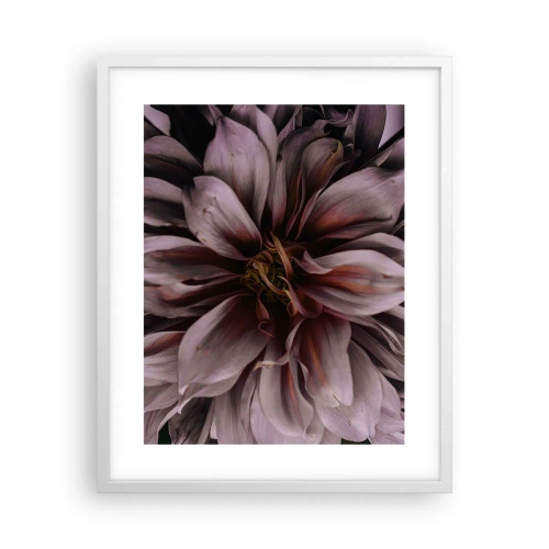 Póster en marco blanco - Corazón floral - 40x50 cm