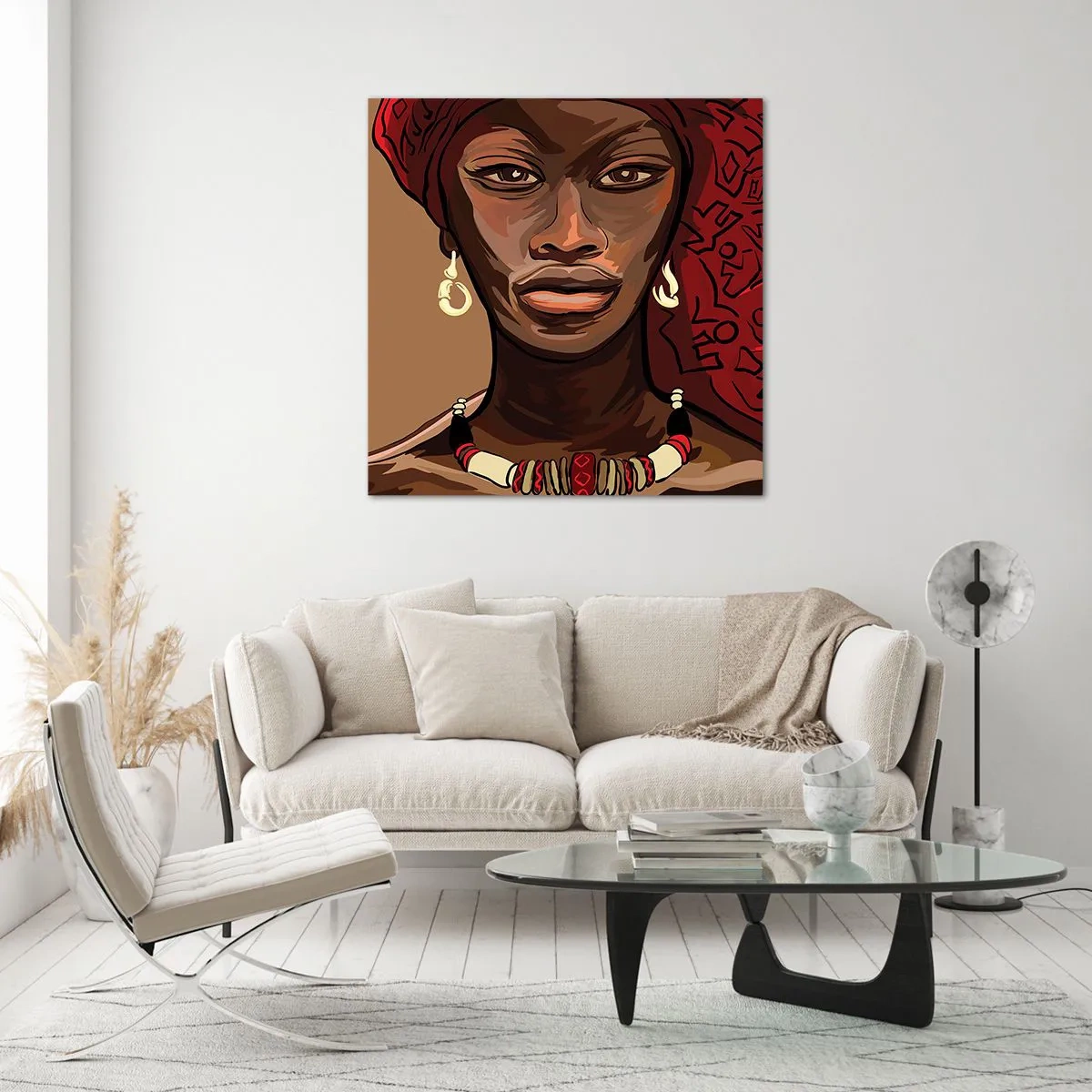 Cuadro sobre vidrio - Impresiones sobre Vidrio - Venus de ébano - 30x30 cm