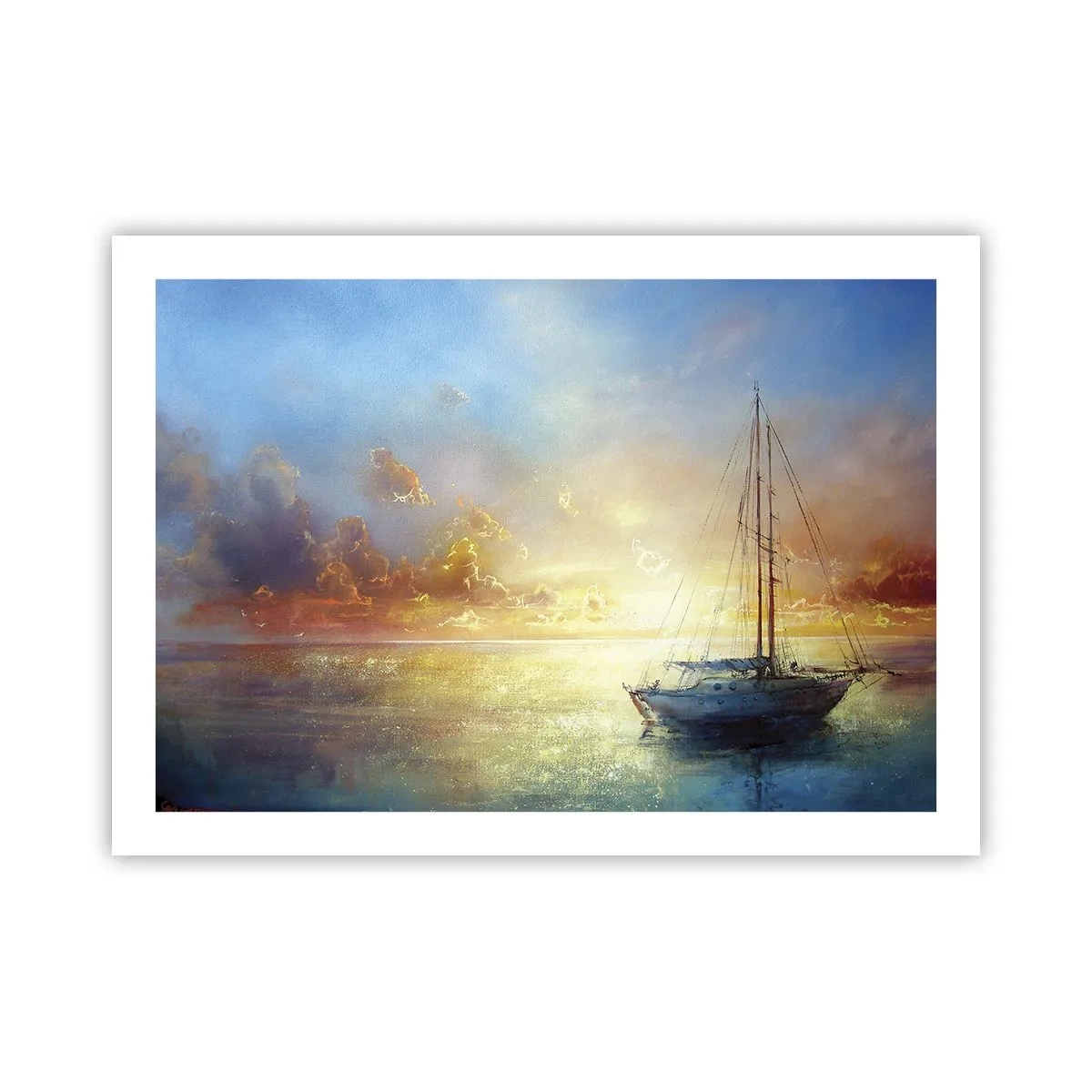 Póster - En una bahía dorada - 70x50 cm