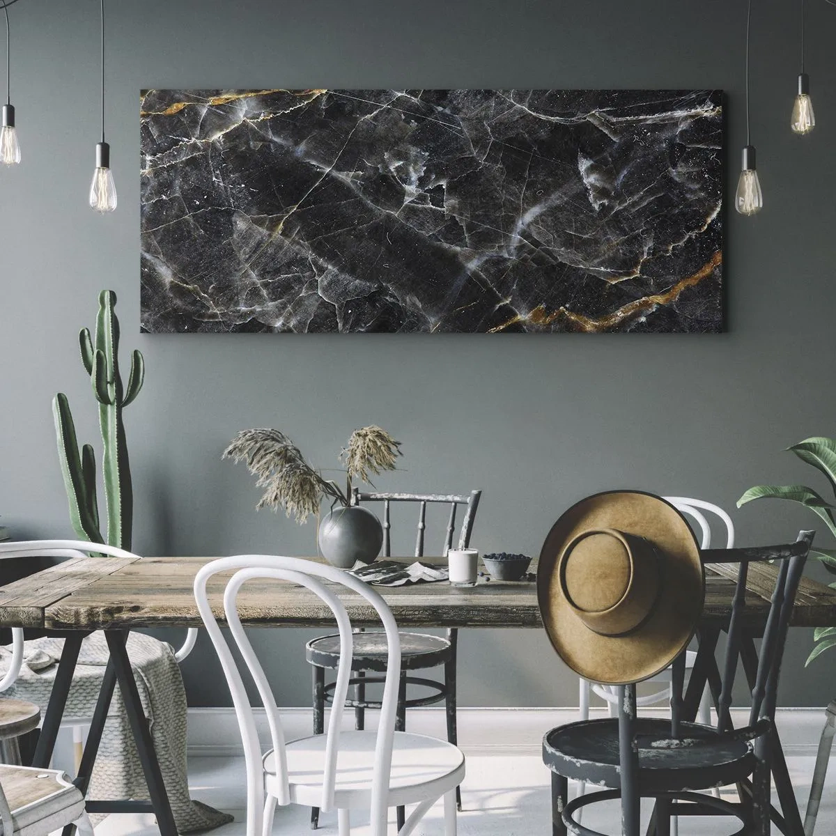 Cuadro sobre lienzo - Impresión de Imagen - La vida interior de la piedra - 100x40 cm