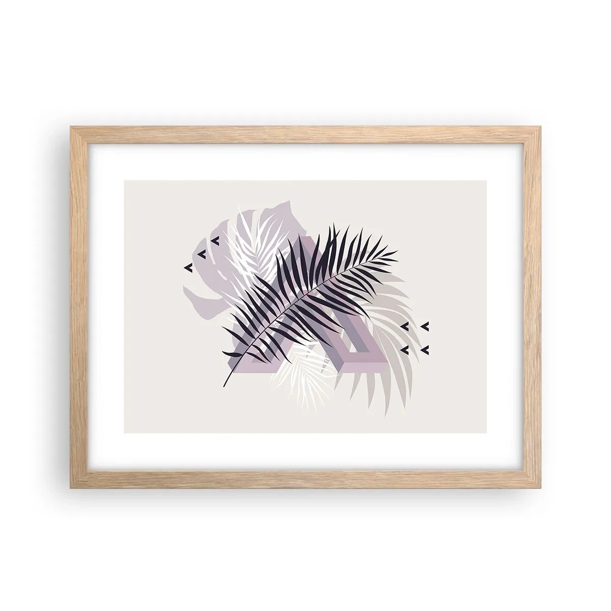 Póster en marco roble claro - La sombra de una sombra - 40x30 cm