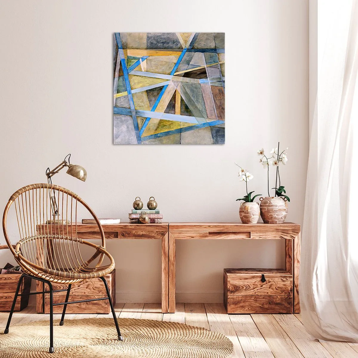 Cuadro sobre lienzo - Impresión de Imagen - ¿Recto o inclinado? - 30x30 cm