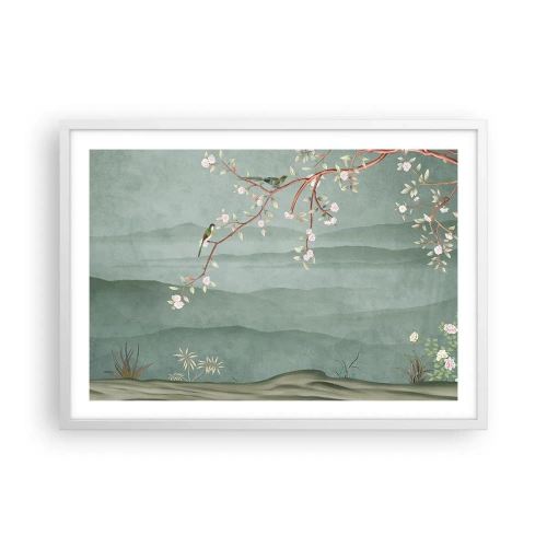 Póster en marco blanco - Primavera, ah, eres tú - 70x50 cm