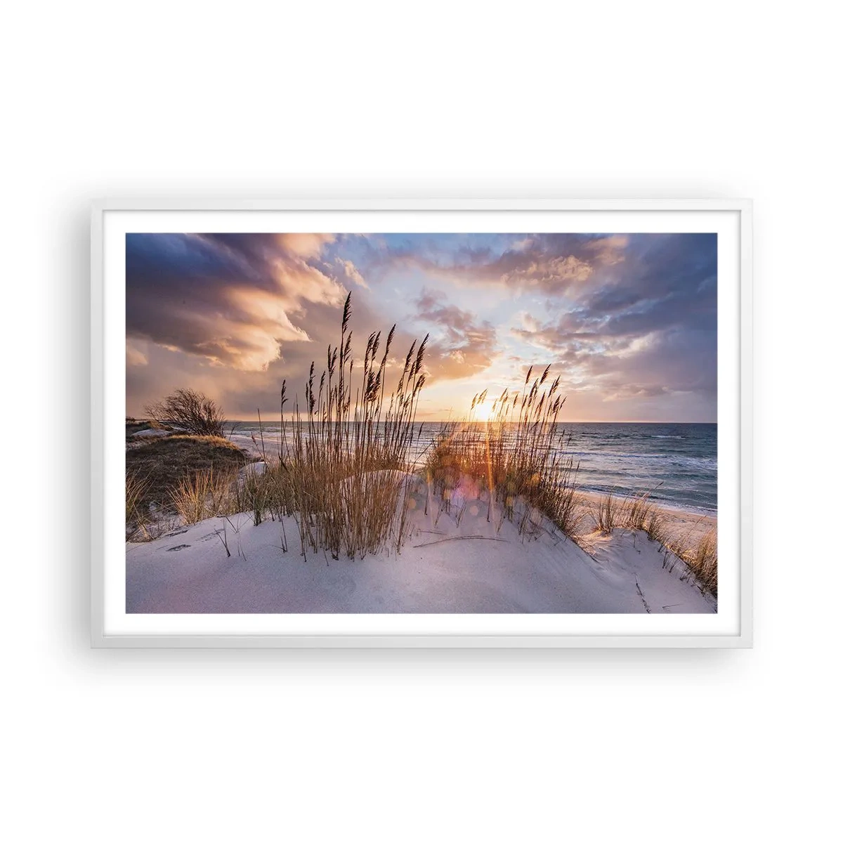 Póster en marco blanco - Adiós al sol y al viento - 91x61 cm
