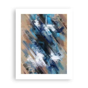 Póster - En una inclinación azul - 40x50 cm