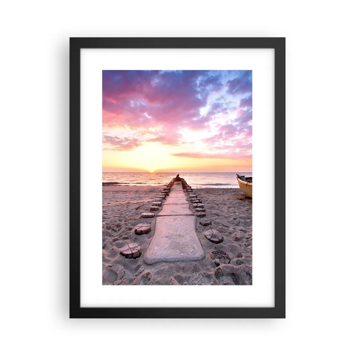 Póster en marco negro - Un momento de profunda experiencia - 30x40 cm