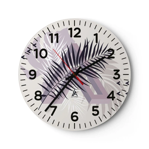 Reloj de pared - Reloj de vidrio - La sombra de una sombra - 30x30 cm